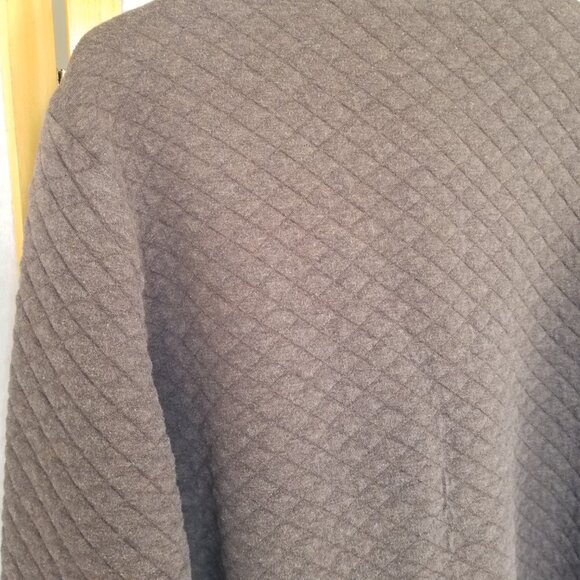 Banana Republic Quilted Pullover Sweatshirt Brown Half Zip Size XL - Picture 9 of 9